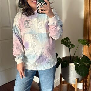 DISNEYLAND 100 Years Crew Long-Sleeve Light Sweatshirt. Size S